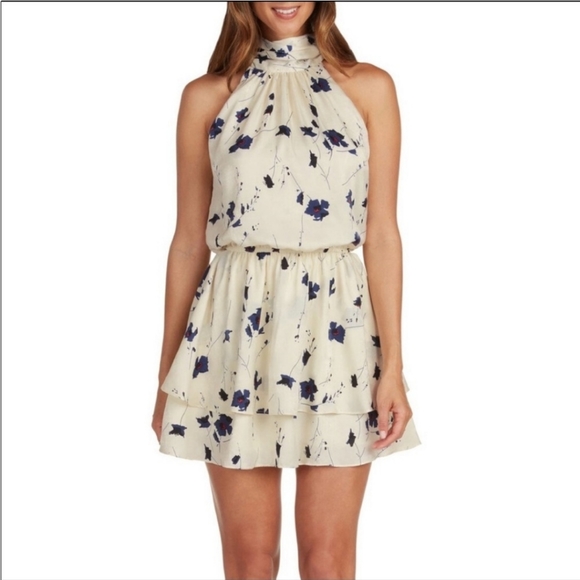🆕️ Willow Ellie Floral Halter Neck Tiered Mini Dress - Picture 2 of 14